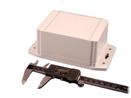 Hammond 1555F Series ABS Enclosure, IP66, Flanged, 4.7 x 3.6 x 2.44in [1555FF42GY]; 229-1145