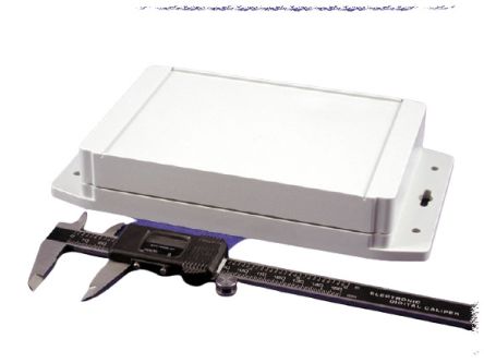 Hammond 1555F Series ABS Enclosure, IP66, Flanged, 7.1 x 4.7 x 1.47in [1555HF17GY]; 229-1150