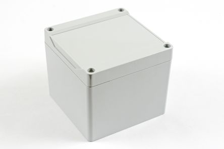 Hammond 1555 Series Polycarbonate Enclosure, IP68, 4.13 x 4.13 x 3.54in [1555LA2GY]; 229-1159