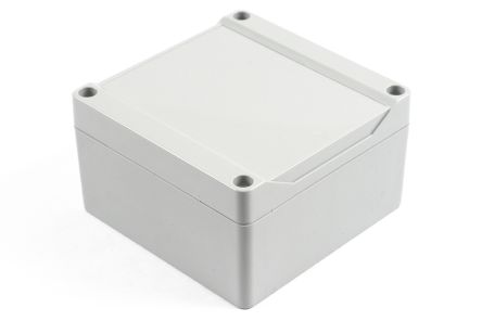 Hammond 1555 Series ABS Enclosure, IP66, 4.13 x 4.13 x 2.36in [1555LGY]; 229-1161
