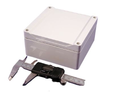 Hammond 1555 Series ABS Enclosure, IP66, 4.7 x 4.7 x 2.4in [1555NGY]; 229-1165