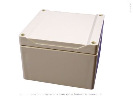 Hammond 1555 Series Polycarbonate Enclosure, IP68, 4.7 x 4.7 x 3.5in [1555P2GY]; 229-1166