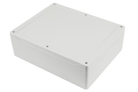 Hammond 1555 Series Grey ABS Enclosure, IP66, Grey Lid, 300 x 240 x 95mm [1555YGY]; 229-1203