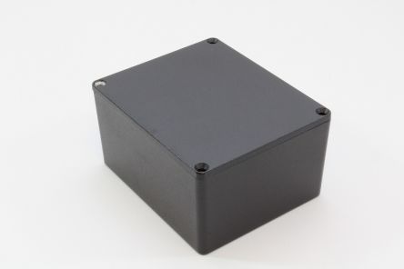 Hammond 1590 Series Die Cast Aluminium Alloy Enclosure, IP54, 120 x 100 x 65mm [1590CEBK]; 229-1568