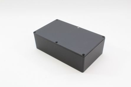 Hammond 1590 Series Die Cast Aluminium Alloy Enclosure, IP54, 200 x 120 x 64mm [1590DEBK]; 229-1569