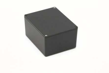 Hammond 1590-RIBBED Series Die Cast Aluminium Alloy Enclosure, IP54, 121mm [1590PPBK]; 229-1577