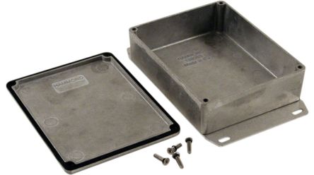 Hammond 1590 Series Die Cast Aluminium Alloy Enclosure, IP65, Flanged, 119 x 94 x 34mm [1590WBBF]; 229-1579