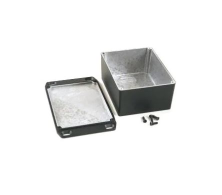 Hammond 1590 Series Die Cast Aluminium Alloy Enclosure, IP65, Flanged, 119 x 94 x 56mm [1590WCFLBK]; 229-1585