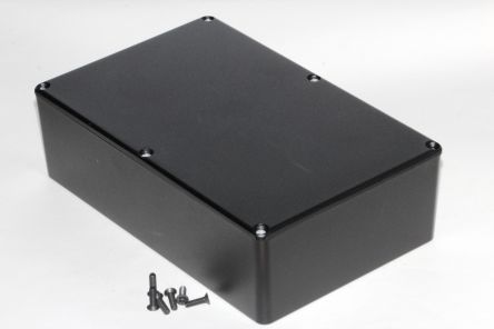 Hammond 1590 Series Die Cast Aluminium Alloy Enclosure, IP65, 188 x 119 x 56mm [1590WDBK]; 229-1586