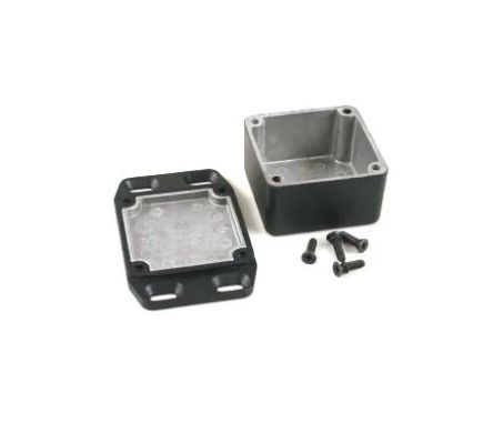 Hammond 1590 Series Die Cast Aluminium Alloy Enclosure, IP65, Flanged, 51 x 51 x 31mm [1590WLBFLBK]; 229-1598