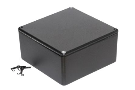 Hammond 1590 Series Die Cast Aluminium Alloy Enclosure, IP65, 120 x 120 x 59mm [1590WUBK]; 229-1608