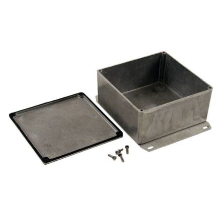 Hammond 1590 Series Die Cast Aluminium Alloy Enclosure, IP65, Flanged, 120 x 120 x 59mm [1590WUF]; 229-1609