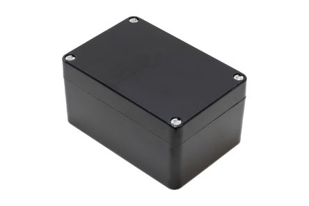 Hammond 1590ZGRPBK Series Black Fibreglass Reinforced Polyester Enclosure, IP66, 110 x 75 x 55mm [1590ZGRP082BK]; 229-1623