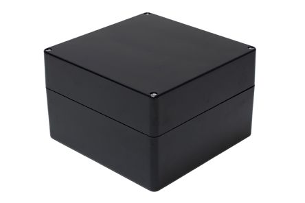 Hammond 1590ZGRPBK Series Black Fibreglass Reinforced Polyester Enclosure, IP66, 255 x 251 x 161mm [1590ZGRP235BK]; 229-1635