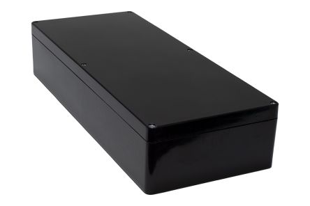 Hammond 1590ZGRPBK Series Black Fibreglass Reinforced Polyester Enclosure, IP66, 600 x 250 x 120mm [1590ZGRP263BK]; 229-1639