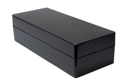 Hammond 1590ZGRPBK Series Black Fibreglass Reinforced Polyester Enclosure, IP66, 600 x 250 x 161mm [1590ZGRP264BK]; 229-1640