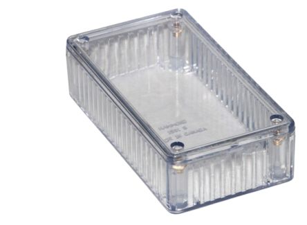 Hammond 1591T Series Clear Polycarbonate Enclosure, IP54, Clear Lid, 112 x 61 x 28mm [1591BTCL]; 229-1642