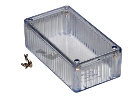 Hammond 1591T Series Polycarbonate Enclosure, IP54, 120 x 65 x 40mm [1591CTCL]; 229-1645