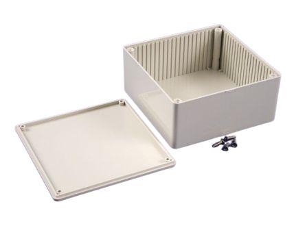 Hammond 1591 Series Grey ABS Enclosure, IP54, Grey Lid, 119 x 119 x 56mm [1591USGY]; 229-1657