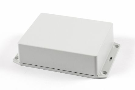Hammond 1591XX Series ABS Enclosure, IP54, Flanged, 122 x 94 x 36mm [1591XXGFLGY]; 229-1663