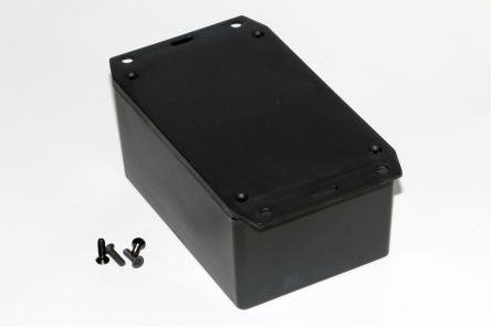 Hammond 1591XX Series ABS Enclosure, IP54, Flanged, 122 x 81 x 56mm [1591XXTFLBK]; 229-1664