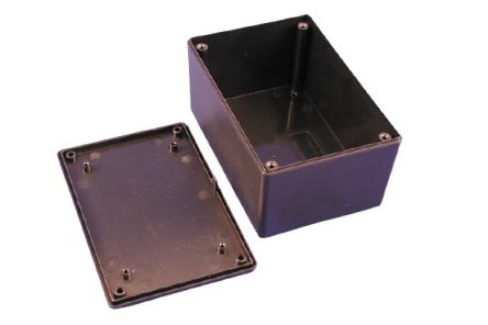 Hammond 1591XX Series ABS Enclosure, IP54, Flanged, 122 x 81 x 56mm [1591XXTSBK]; 229-1665
