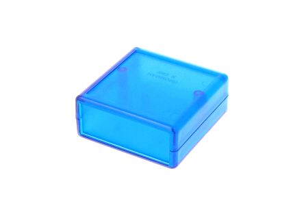 Hammond 1593 Transparent Blue ABS ABS Case, 66 x 66 x 28mm [1593KTBU]; 229-1671