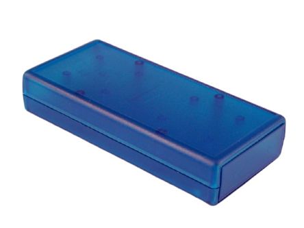 Hammond Transparent Blue ABS ABS Case, 140 x 66 x 28mm [1593XTBU]; 229-1683