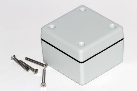 Hammond 1594 Series ABS Enclosure, IP65, 56 x 56 x 28mm [1594AWGY]; 229-1687