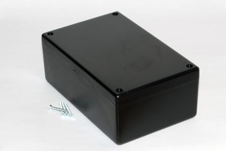 Hammond 1594 Series ABS Enclosure, IP54, 168 x 107 x 53mm [1594ESBK]; 229-1697