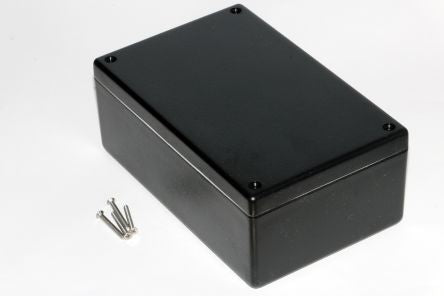 Hammond 1594 Series ABS Enclosure, IP65, 168 x 107 x 53mm [1594EWBK]; 229-1698