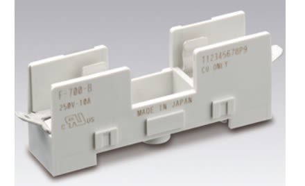Sato Parts 10A Rail Mount Fuse Holder for 6.3 x 32 mm, 6.35 x 30 x 6.35 x 31.8 mm Fuse, 1P, 250V [F-700-AL]; 229-4966