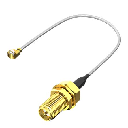 Samtec Male MHF1 to Female SMA, 100mm, RF Coaxial, Terminated50 Ω [MH113-MH1RP-01BJ2-0100]; 229-5103