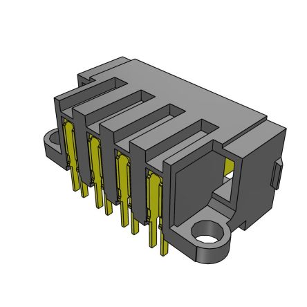 Samtec MPT Series Right Angle Right Angle PCB Header, 4 Contact(s), 5 mm Pitch, 1 Row(s), Shrouded [MPT-04-01-03-L-RA-SD]; 229-5129