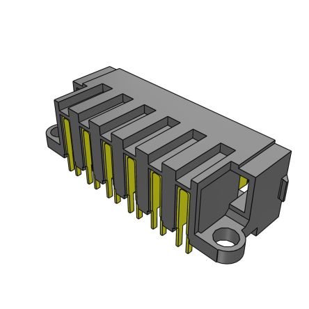 Samtec MPT Series Right Angle Through Hole PCB Header, 6 Contact(s), 5 mm Pitch, 1 Row(s), Shrouded [MPT-06-01-01-T-RA-SD]; 229-5135