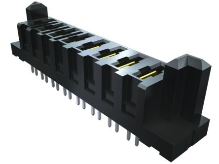 Samtec PES Series Right Angle Through Hole Mount PCB Socket, 4-Contact, 1-Row, 6.35mm Pitch, Solder Termination [PES-04-01-T-RA-SD]; 229-5148