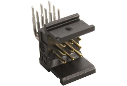 HARTING har-modular Series Angled Surface PCB Header, 9 Contact(s), 2.54 mm Pitch, 3 Row(s), Shrouded [02519091102]; 229-8193