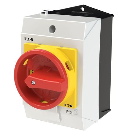 Eaton 1 Pole Surface Mount Non Fused Isolator Switch - 20A Maximum Current, 5.5kW Power Rating, IP65 [207145 T0-1-8200/I1/SVB]; 229-9382