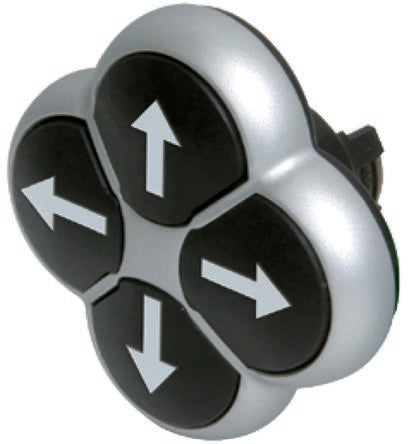 Eaton RMQ Titan M22 Series Black Momentary Push Button Head, 22.5mm Cutout [286338 M22-DI4-S-X7]; 229-9516