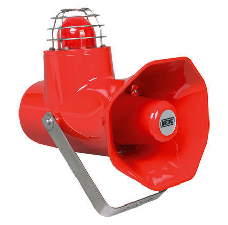 Eaton HAC CU1 Series Red Sounder Beacon, 24 V, Stainless Steel Bracket with Ratchet Facility [CU1SPB024F06RNI2BR]; 229-9716