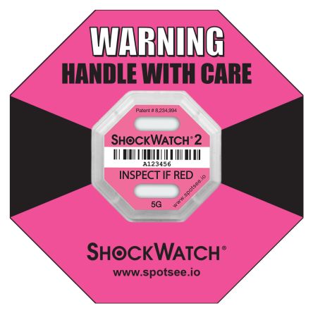 SpotSee Shock Label 6.35mm x 42.93mm, 10 [45000K 10PK]; 229-9752