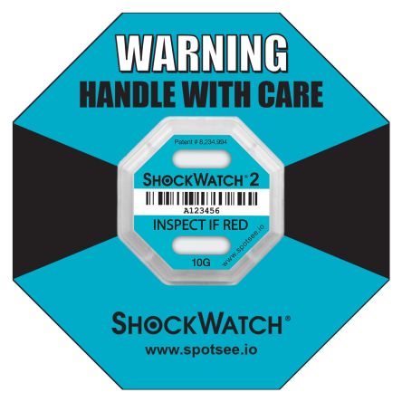 SpotSee Shock Label 6.35mm x 42.93mm, 10 [46000K 10PK]; 229-9753
