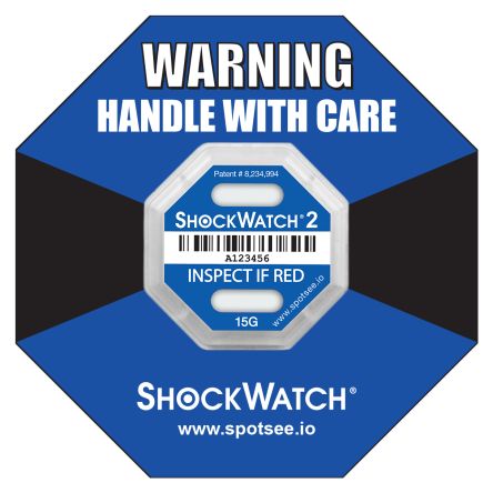 SpotSee Shock Label 6.35mm x 42.93mm, 10 [47000K 10PK]; 229-9754