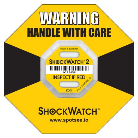 SpotSee Shock Label 6.35mm x 42.93mm, 10 [48000K 10PK]; 229-9755