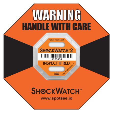 SpotSee Shock Label 6.35mm x 42.93mm, 10 [51000K 10PK]; 229-9759
