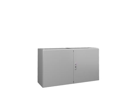 Rittal TP Series Sheet Steel Double-Door-Door Floor Standing Enclosure, Opaque Door, IP55, 675 x 1200 x 400mm [6702600]; 230-0492