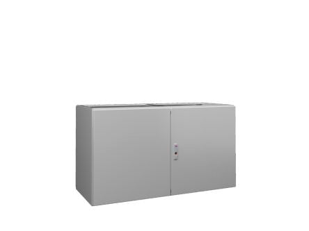 Rittal TP Series Sheet Steel Double-Door-Door Floor Standing Enclosure, Opaque Door, IP55, 675 x 1200 x 500mm [6706600]; 230-0496