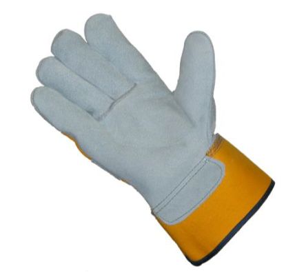 Liscombe Grey Leather Cut Resistant Work Gloves, Size 9, Leather Coating [559L]; 230-0528