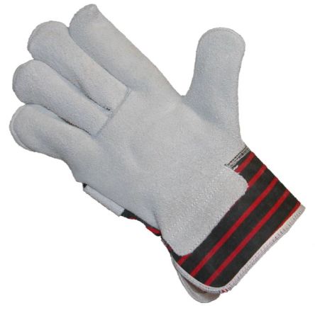 Liscombe Grey Leather Work Gloves, Size 9, Leather Coating [560L]; 230-0529