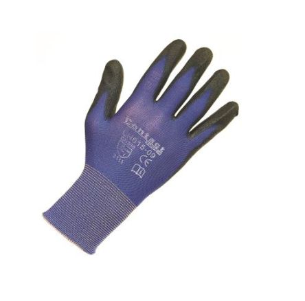 Liscombe Contact Touch Blue Nylon Work Gloves, Size 8, Polyurethane Coating [LN615-08]; 230-0587